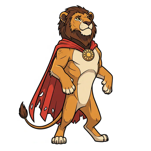 Khari the lion general mascot